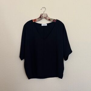 Carly Jean Los Angeles Black Blouse